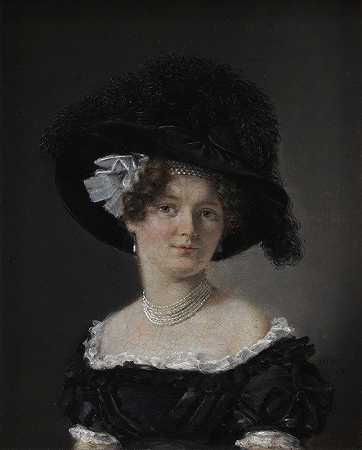 “马蒂尔德·特蕾西娅·冯·伊根斯·伯格，née Holsten，C.A.延森的《马蒂亚斯·弗里斯·冯·伊根斯·伯格的妻子》
