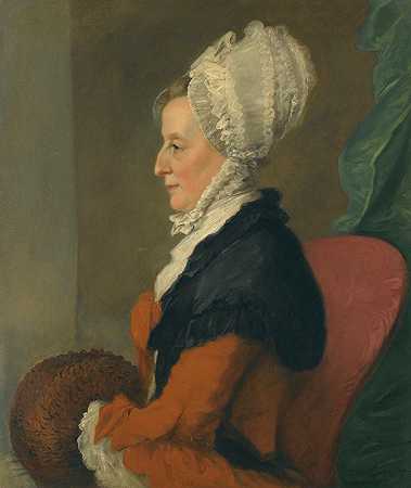 奥齐亚斯·汉弗莱《理查德·欧文·剑桥的妻子凯瑟琳肖像》（C.1716–1806）