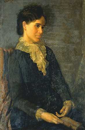 “海丝特·玛丽安·韦特·莱，奥利弗·英格拉汉·莱的艺术家妻子肖像
