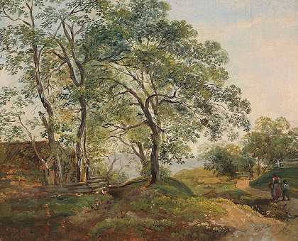 约翰·格奥尔格·冯·迪利斯的《带小屋的山林风景》