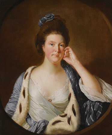 《露西·斯塔福德的肖像，后来的威尔金森夫人》（公元1738年），作者：德比的约瑟夫·赖特