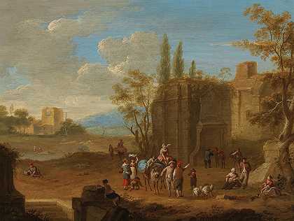 弗朗茨·德·保拉·弗格（Franz de Paula Ferg）的《罗马废墟附近的风景》