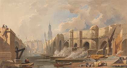 爱德华·威廉·库克的《新旧伦敦桥》