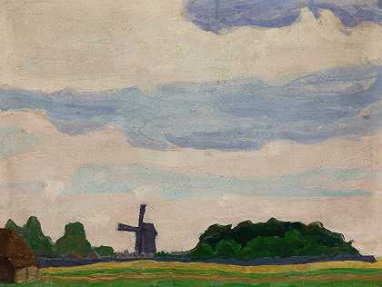 扬·斯坦尼斯拉夫斯基的《风车风景》