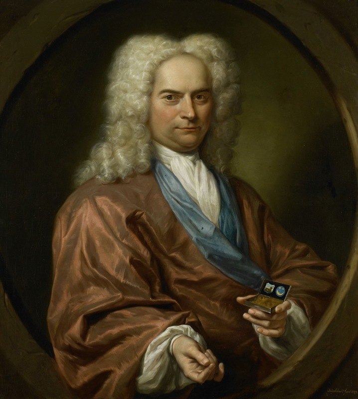 “大卫·利乌（1682-1755）肖像，门诺派德雷珀，扬·莫里斯·昆哈德（Jan Maurits Quinkhard）