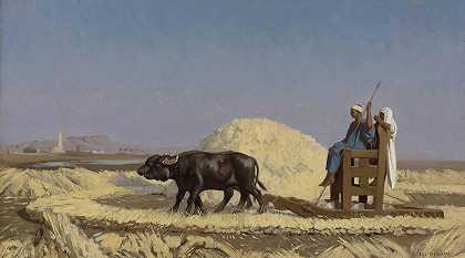 让·莱昂·杰罗姆的《埃及谷物切割器》