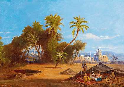 弗里德里希·珀尔伯格《开罗附近的棕榈林地》
