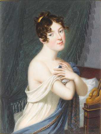 卡尔·路德维希·亨美尔·德·波登的《一位年轻女士的肖像》