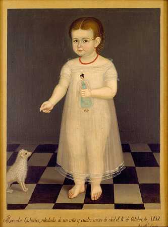 何塞·玛丽亚·埃斯特拉达的曼努埃拉·古铁雷斯肖像