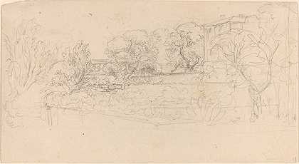 弗里德里希·萨拉特的《别墅边的梯田花园》