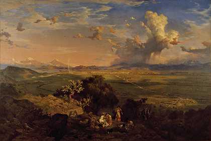 尤金尼奥·兰德西奥（Eugenio Landesio）的《从特纳约山看墨西哥谷》
