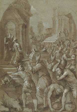 “所罗门国王守护着安德烈亚·维森蒂诺带到圣殿的约柜