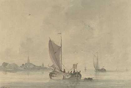 尼古拉斯·维卡特（Nicolas Wicart）的《在荷兰小镇的水上航行》