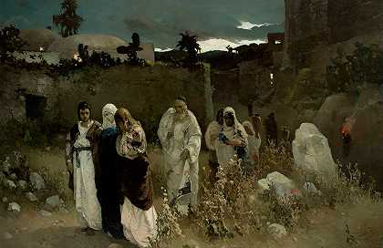 “1879年，威廉·科塔宾斯基（Wilhelm Kotarbiński）——《墓前的三个玛丽》（The Three Marys at The Tomb）