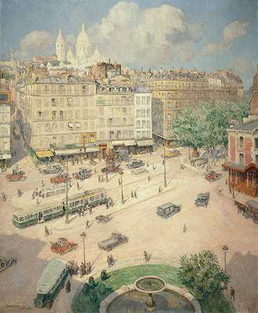 “La Place Pigalle由Lucien Lièvre创作