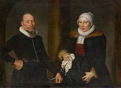 《利恩哈德·吕茨尔曼和妻子玛格丽特·沃利希的双肖像》，巴托洛马乌斯·萨堡著