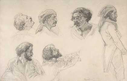 Théodore Géricault为Corréard和Savigny在“美杜莎筏”进行的六项研究