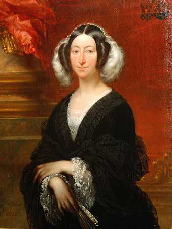 Jozef Delin的《Portret van Albertina du Bois》