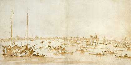 弗朗西斯科·瓜尔迪（Francesco Guardi）的《圣马可巴西诺全景》（Bacino di San Marco）