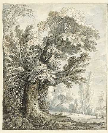 Marten de Cock的《高树风景》