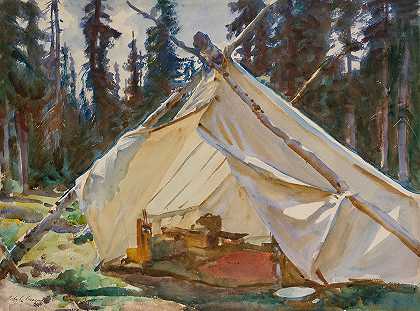 约翰·辛格·萨金特的《落基山脉的帐篷》