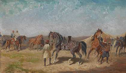 亚历山大·冯·本萨的《北非骑马营》