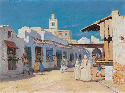 查尔斯·科特的《突尼斯的一条街》