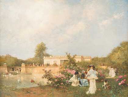 费迪南德·海尔布斯的《宫殿花园里的夏日》