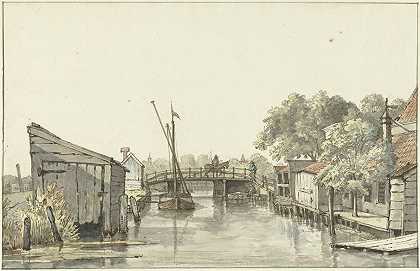 Gerrit Lamberts的《Schulpbrug上的Ringdijk，阿姆斯特尔的乌得勒支一侧》