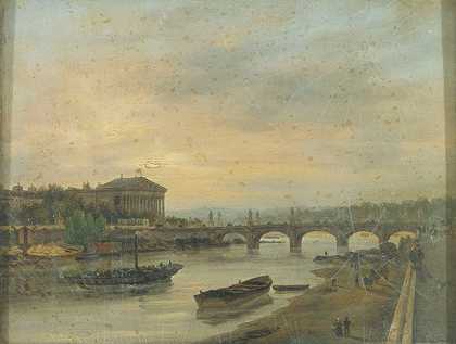 “波旁宫和路易十六桥（协和桥），朱塞佩·卡内拉