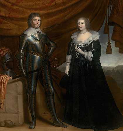 杰拉尔德·范·洪索斯特的《弗雷德里克·亨德里克（1584-1647）和索尔斯·布兰费尔斯（1602-1675）的阿玛莉亚的双肖像》