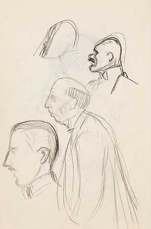 《男人的肖像》，马格努斯·恩克尔的素描