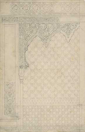 Jules Edmond Charles Lachaise的伊斯兰图案墙壁装饰设计