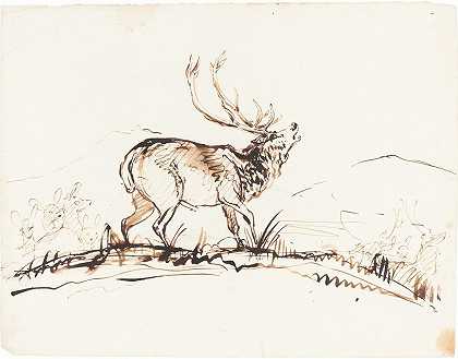 埃德温·亨利·兰瑟爵士的《咆哮的雄鹿》