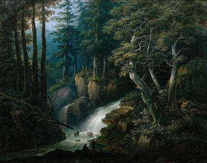 赫尔曼·约瑟夫·尼菲（Hermann Josef Neefe）的《哈兹山脉布罗肯河畔伊尔斯瀑布》