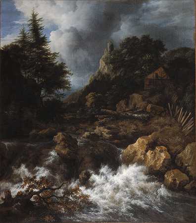 雅各布·范·鲁伊斯代尔的《半木屋城堡瀑布》