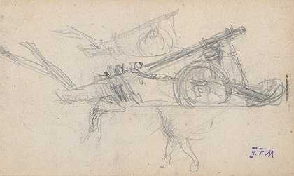 让-弗朗索瓦·米勒的《轮式犁和其他研究》
