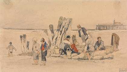 塞缪尔·普罗特的《海滩上的渔民》
