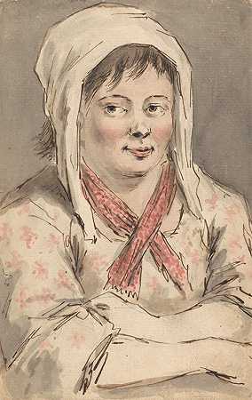 路易·菲利普·博伊塔德（Louis Philippe Boitard）的《一个双臂折叠的年轻农民女孩》
