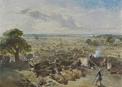 威廉·辛普森1860年2月1日在贾兰达尔的总督和总司令营地