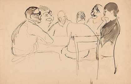 罗伯特·亨利的《艺术家围着桌子》