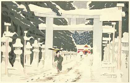 《上野Tōsh 333 gū神社的大雪》作者：小林清香