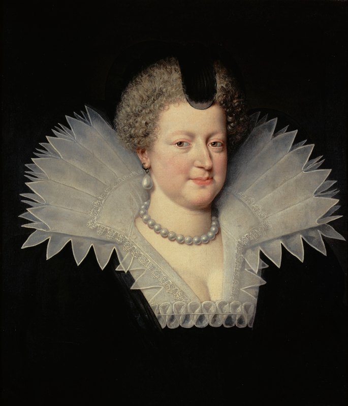 法国女王玛丽·德梅迪奇（Marie de Medicis，1573-1642）肖像。