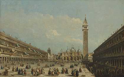 弗朗西斯科·蒂罗尼（Francesco Tironi）的《圣马克广场与大教堂和钟楼》
