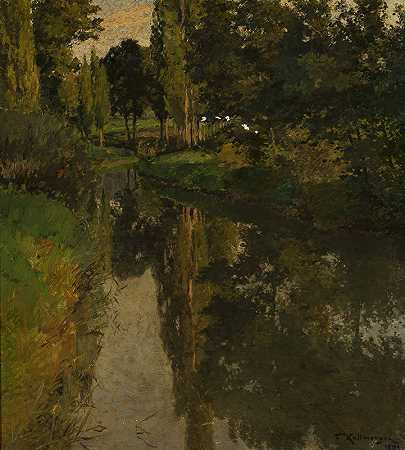 弗里德里希·卡尔莫根的《小溪风景》