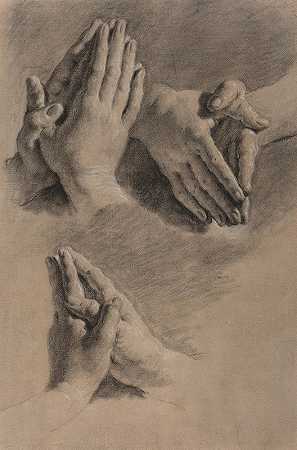 雅科波·瓜拉纳的《祈祷中双手的三项研究》