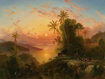 费迪南德·贝勒曼的《瓜拉海岸到太阳落山》