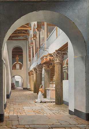 克里斯托弗·威廉·埃克尔斯伯格的《圣洛伦佐教堂视图》