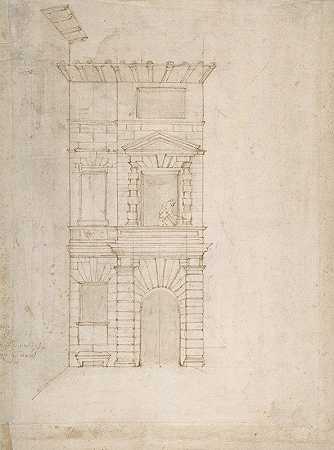 Giovanni Battista Naldini《朱利奥·罗曼诺的房子立面图》