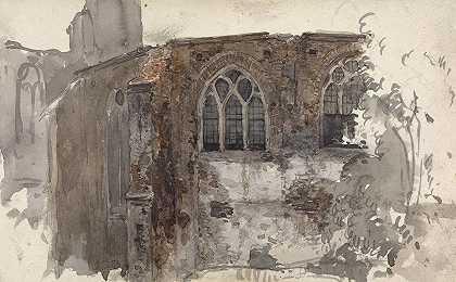 威廉·安托尼·范·德文特的《教堂的废墟》
